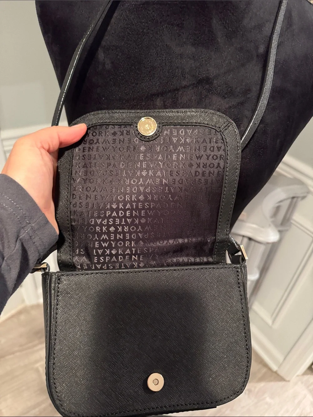 kate spade Red and Black Plaid Crossbody Bag